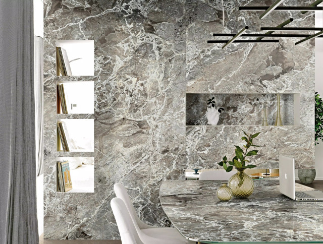 Интерьер с Authentic Luxe Marble Aubisque Matte Silk 120x280