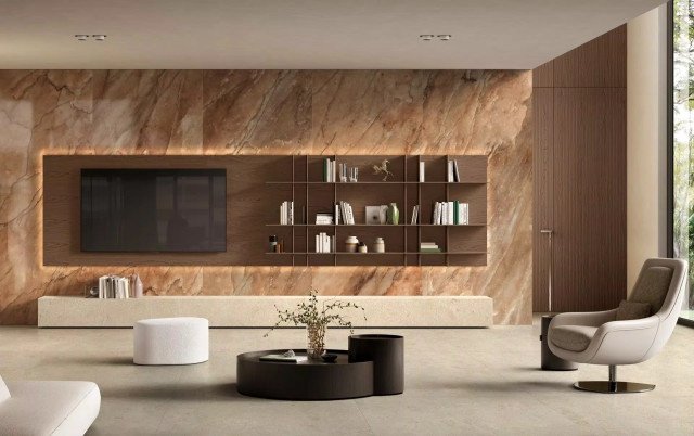 Интерьер с Authentic Luxe Marble Aubisque Matte Silk 120x280