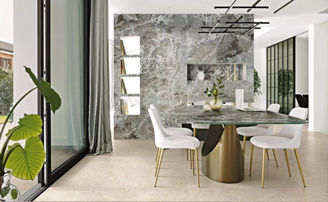 Интерьер с Authentic Luxe Marble Aubisque Matte Silk 120x280