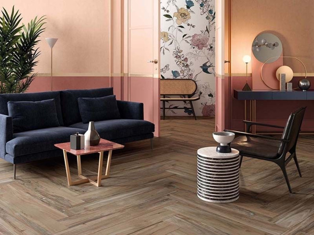 Интерьер с Керамогранит NEST BLUE RETT 20x120