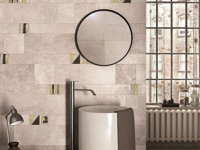 Интерьер с Керамическая плитка UNIKA BRONZE RETT. 60X120