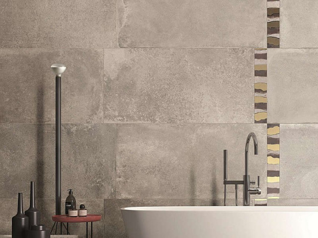 Интерьер с Керамическая плитка UNIKA BRONZE RETT. 60X120