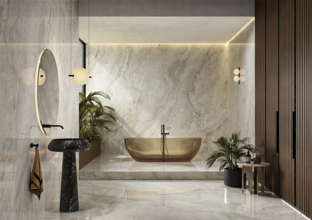 Интерьер с Керамогранит ONICE IRIDE GIADA LAPP/RETT 60X120