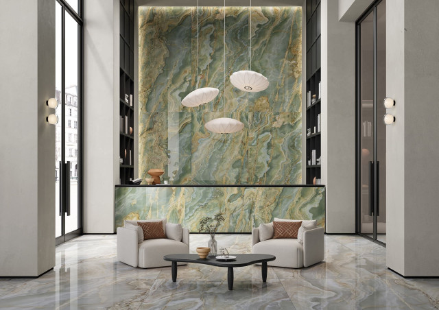 Интерьер с Керамогранит ONICE IRIDE GIADA LAPP/RETT 60X120