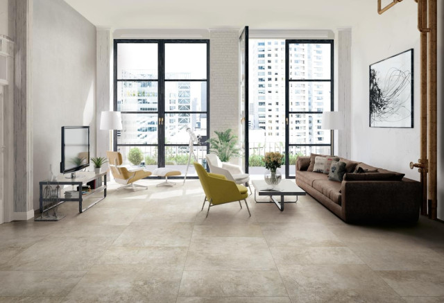 Интерьер с Artifact Of Cerim Vint Taupe Grip 30x60