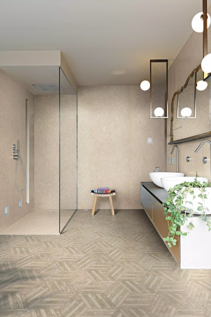 Интерьер с Atmospheres Desir Sable R10 B 60x60