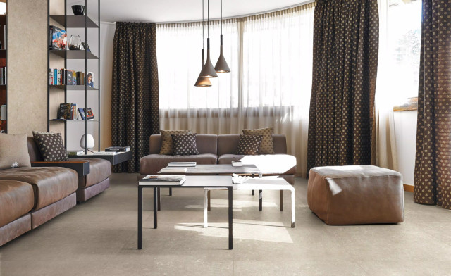 Интерьер с Atmospheres Desir Sable R10 B 60x60