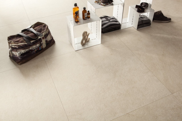 Интерьер с Керамогранит Ariostea Ultra Pietre Portland Biege Prelucidato 6mm UP6P310709 100x300
