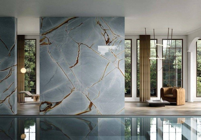 Интерьер с Керамогранит Porcelanosa Blue Roma Pol.PV6 (A) 100331077 120x120