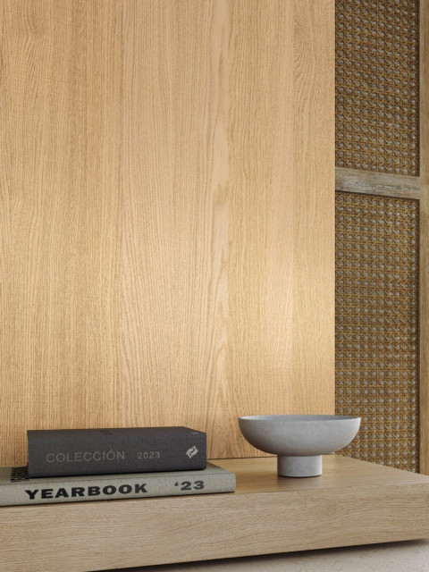 Интерьер с PORCELANOSA XLIGHT CADORE WENGUE NATURE 120х270 G-2511