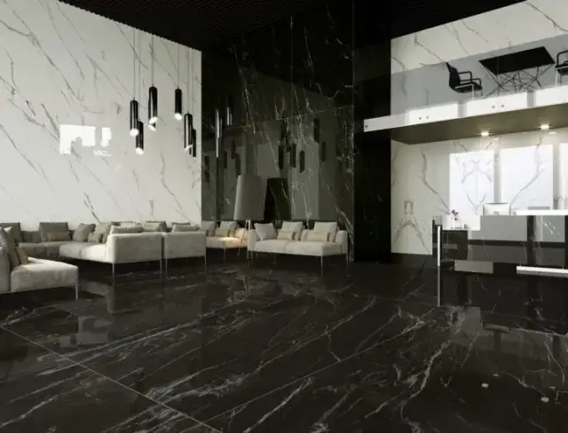 Интерьер с Керамическая плитка NERO BELVEDERE NAT RETT	120x240