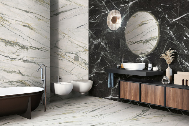 Интерьер с Керамогранит EPOQUE 21 GRIGIO ETR.LAPP. 3D 60X60
