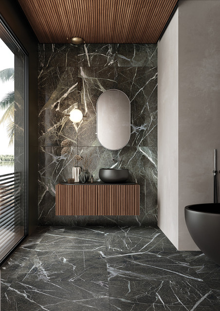 Интерьер с Керамогранит EPOQUE 21 GRIGIO ETR.LAPP. 3D 60X60