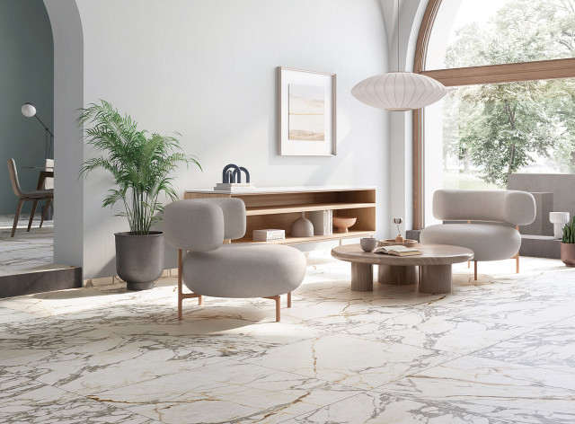 Интерьер с Керамогранит EPOQUE 21 GRIGIO ETR.LAPP. 3D 60X60
