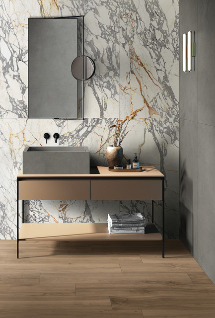 Интерьер с Керамогранит EPOQUE 21 GRIGIO ETR.LAPP. 3D 60X60