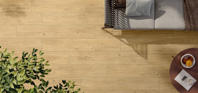 Интерьер с Керамогранит Vitra Rigato Декор Кремовый Натуральный 60x120