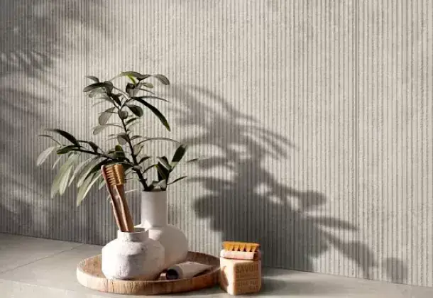 Интерьер с Керамогранит Vitra Rigato Декор Кремовый Натуральный 60x120