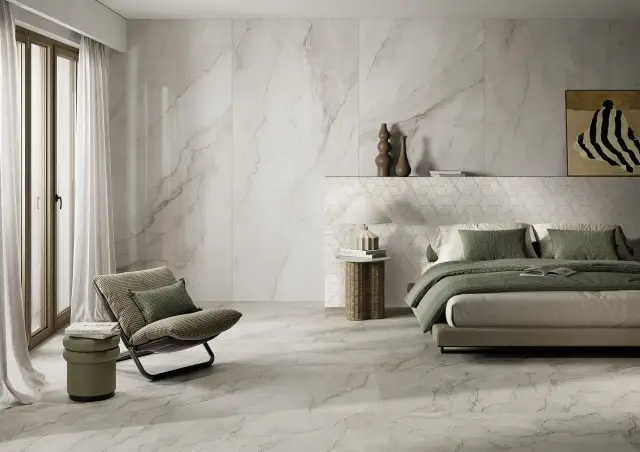 Интерьер с Керамогранит Ava Ceramica Bolgheri Stone Beige Lap Ret 196042 120x280