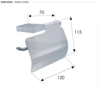 Бумагодержатель Remer Flat FT60CR