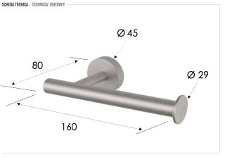 Бумагодержатель Remer INOX SSXI61, нержавеющая сталь
