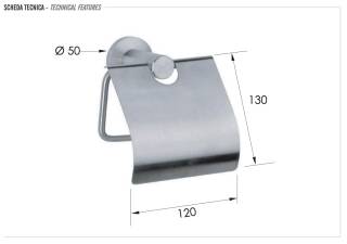 Бумагодержатель Remer Minimal INOX Mi60INOXCR, нержавеющая сталь