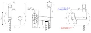 Гигиенический душ со смесителем Remer Minimal N60W