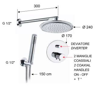 Душевая система термостатическая Remer Elegance NT09S02
