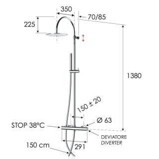 Душевая система термостатическая Remer EQ37330L