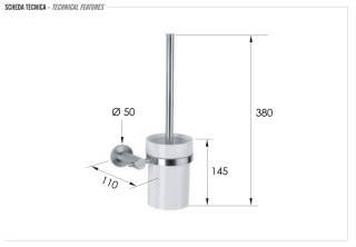 Ершик Remer Minimal INOX Mi66INOXCR, нержавеющая сталь