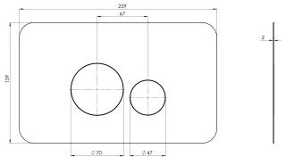 Кнопка смыва Remer RB810BG, золото брашированное