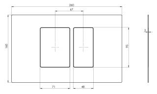 Кнопка смыва Remer RB820BG, золото брашированное
