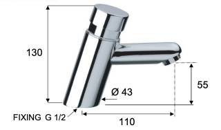 Кран порционный для раковины Remer Tempor TE18