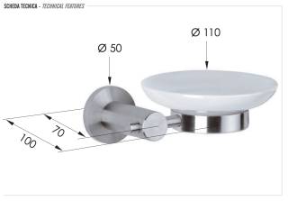 Мыльница Remer Minimal INOX Mi10INOXCR, нержавеющая сталь