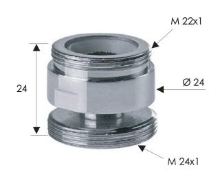 Переходник шарнирный М22*24 Remer 83SN