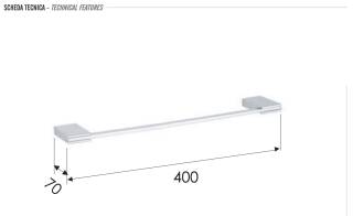 Полотенцедержатель 40 см Remer Flat FT40CR