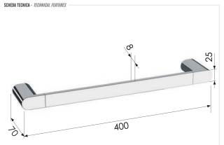 Полотенцедержатель 40 см Remer Lounge LN40BG, золото брашированное
