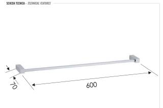 Полотенцедержатель 60 см Remer SQ SQ30CR