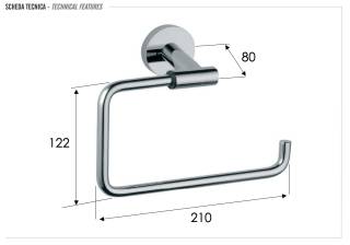 Полотенцедержатель Remer Guest GS44BO, белый матовый