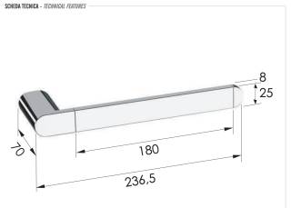 Полотенцедержатель Remer Lounge LN44BO, белый матовый
