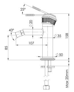 Смеситель для биде Remer Atelier AL22