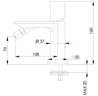 Смеситель для биде Remer Edge EG520BG, золото брашированное