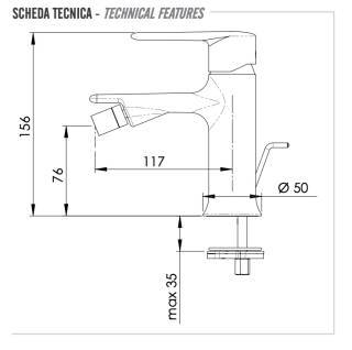 Смеситель для биде Remer Vanity V20