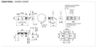 Смеситель для ванны Remer Element ET53D2BO, белый матовый