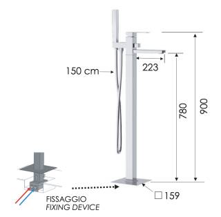 Смеситель для ванны Remer Qubika Q08