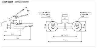 Смеситель для ванны Remer Slash SL05