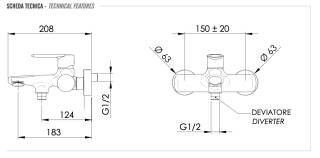 Смеситель для ванны Remer Vanity V05BG, золото брашированное