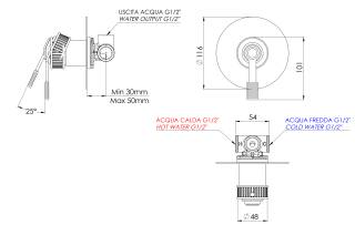 Смеситель для душа Remer Atelier AL30LCFP, черный брашированный хром