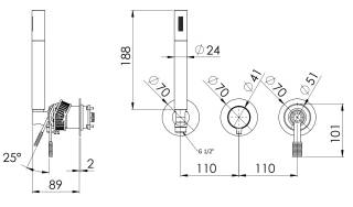 Смеситель для душа Remer Atelier AL97D3PWBNO, черный матовый