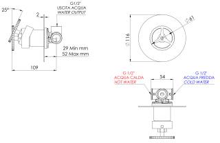 Смеситель для душа Remer Chrono CH30LCFP, черный брашированный хром