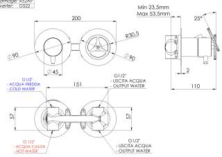 Смеситель для душа Remer Chrono CH92ZPNO, черный матовый